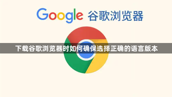 下载谷歌浏览器时如何确保选择正确的语言版本1