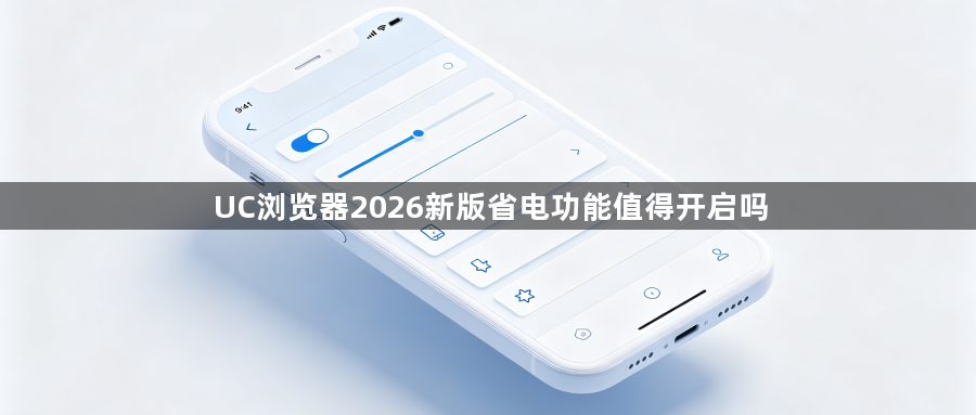 UC浏览器2026新版省电功能值得开启吗1