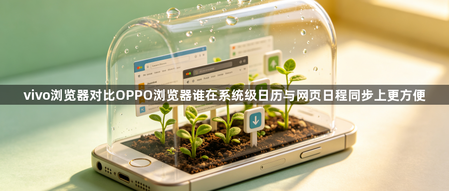 vivo浏览器对比OPPO浏览器谁在系统级日历与网页日程同步上更方便1