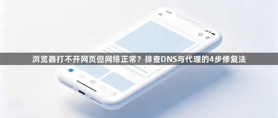 浏览器打不开网页但网络正常?排查DNS与代理的4步修复法1