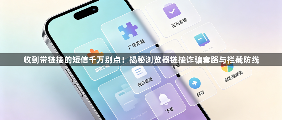 收到带链接的短信千万别点！揭秘浏览器链接诈骗套路与拦截防线1