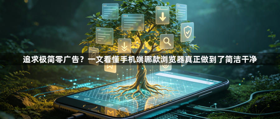 追求极简零广告?一文看懂手机端哪款浏览器真正做到了简洁干净1