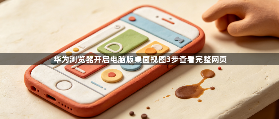 华为浏览器开启电脑版桌面视图3步查看完整网页1