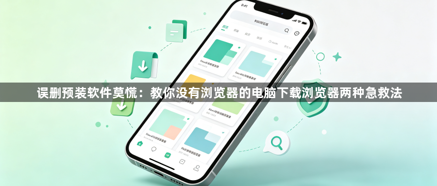 误删预装软件莫慌：教你没有浏览器的电脑下载浏览器两种急救法1