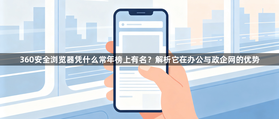360安全浏览器凭什么常年榜上有名?解析它在办公与政企网的优势1