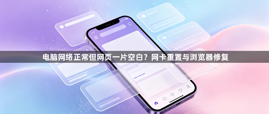 电脑网络正常但网页一片空白?网卡重置与浏览器修复1