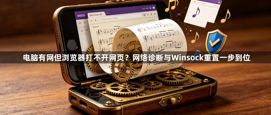 电脑有网但浏览器打不开网页?网络诊断与Winsock重置一步到位1