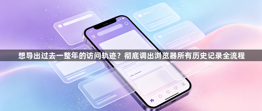 想导出过去一整年的访问轨迹?彻底调出浏览器所有历史记录全流程1